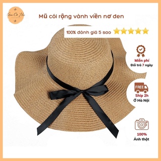 Mũ cói rộng vành viền lượn sóng đi biển Tiệm Cô Hìn ship 1h lỗi 1 đổi 1