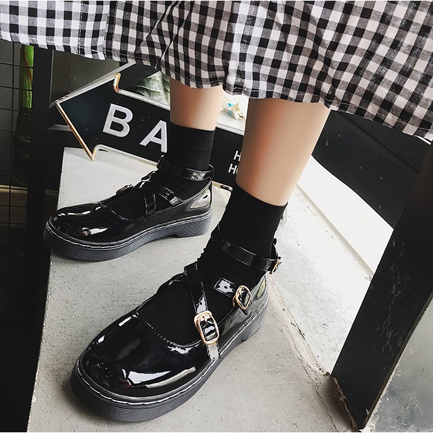 [CÓ SẴN] Giày oxford ulzzang cosplay quai chéo - CÓ CLIP - ảnh thật | BigBuy360 - bigbuy360.vn