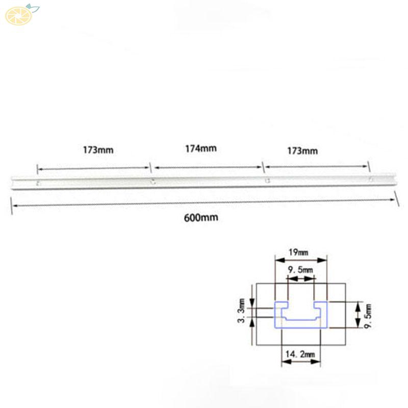 Thanh ray trượt hợp kim nhôm hình chữ T kích thước 400/500/600mm