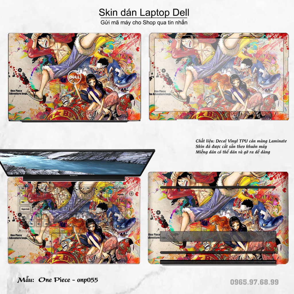 Skin dán Laptop Dell in hình Vua hải tặc (inbox mã máy cho Shop)