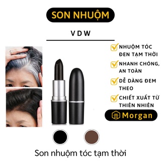[1 ĐỔI 1] Son Nhuộm Tóc - Son Che Phủ Tóc Bạc Thành Đen, Nâu Tạm Thời Saion Tiện Dụng 8496