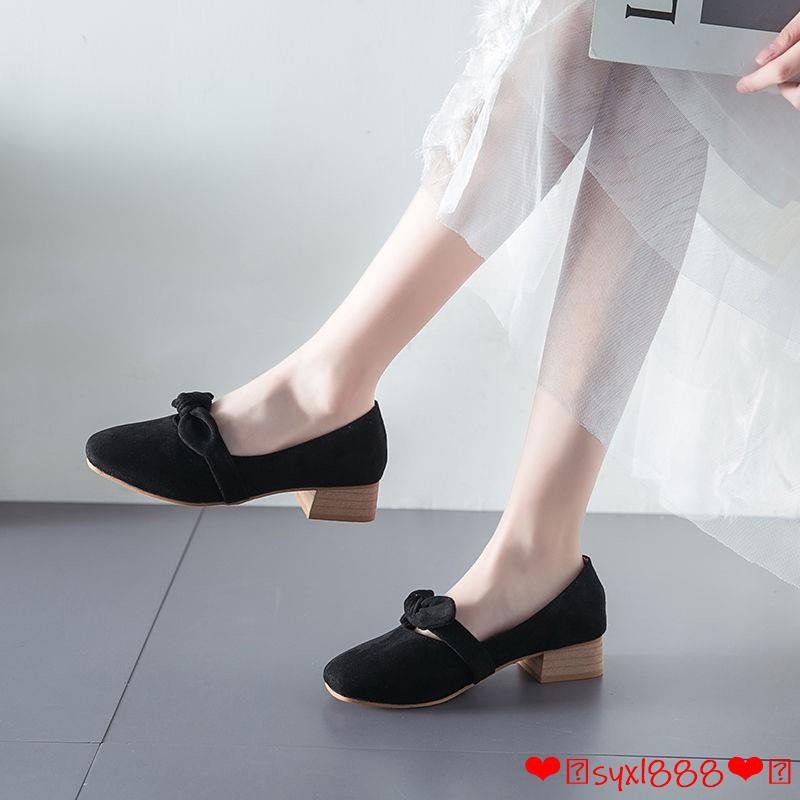 Giày Búp Bê Gót Dày Kiểu Hàn Quốc Thời Trang Mùa Xuân 2020 Cho Nữ | BigBuy360 - bigbuy360.vn