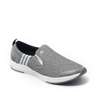 GIÀY BQ - Giày thể thao Slip-on nam xỏ lưới phối Logo BQ ba sọc màu xám, GTT TTN17 Đổi trả trong 30 ngày