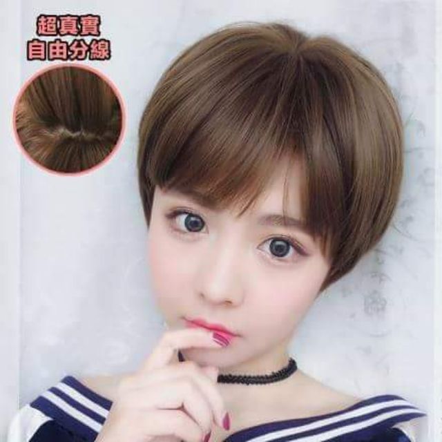 Tóc giả nguyên bộ tomboy nữ-tóc tém ngắn cực kì cá tính