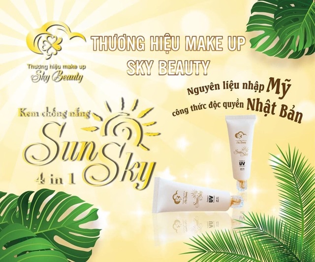 Kem chống nắng cho da dầu, da nhạy cảm makeup, dưỡng trắng Sunsky