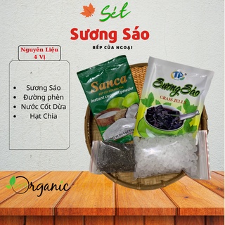 Set sương sáo hạt chia cốt dừa 4 vị - bếp bà ngoại