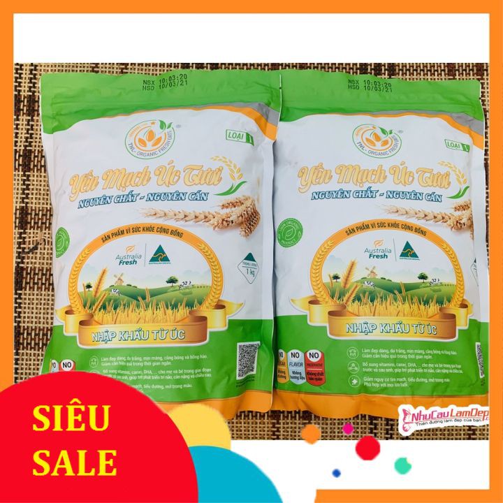 Yến mạch úc tươi nguyên chất loại 1 gói 1kg