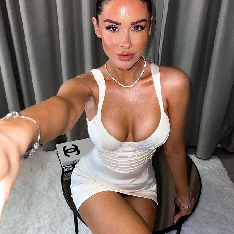 Đầm Hai Dây Xếp Ly Màu Sắc Đơn Giản Quyến Rũ Cho Nữ