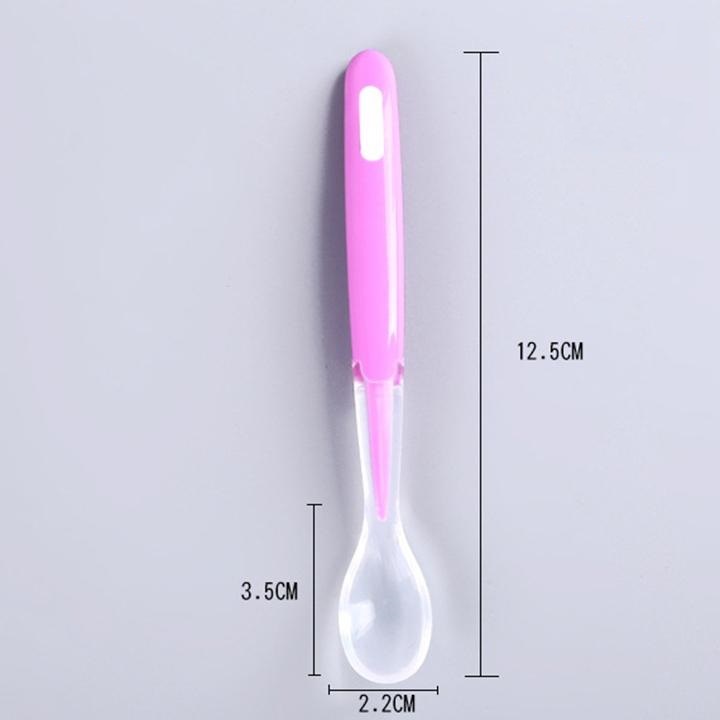 Thìa Silicon cán dài siêu mềm, thìa ăn dặm cho bé, muỗng silicone nhựa dẻo an toàn shop NEM