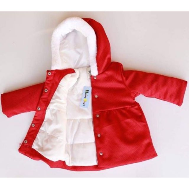 Áo khoác bé gái VN xuất khẩu 6tháng đến 18 tháng màu đỏ và ghi xám