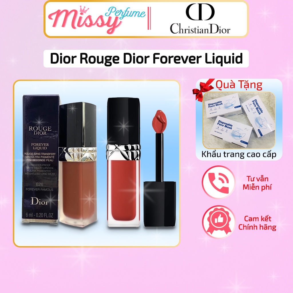 Son Kem Dior Rouge Dior Forever Liquid Mới 2021. Chất Son lì mịn, lên môi quyến rũ và thu hút