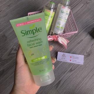 Sữa rửa mặt Simple Kind to Skin Refreshing Facial Wash Gel - LadyShop