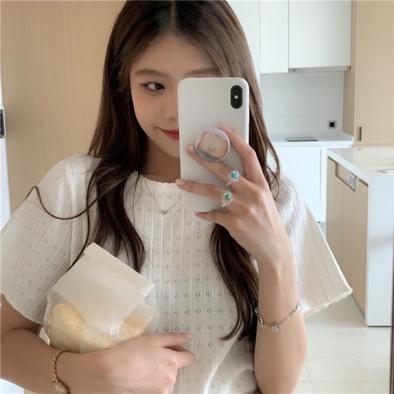 Áo montagut ngắn tay pastel mùa hè dễ thương ulzzang Hàn Quốc [Yannie]