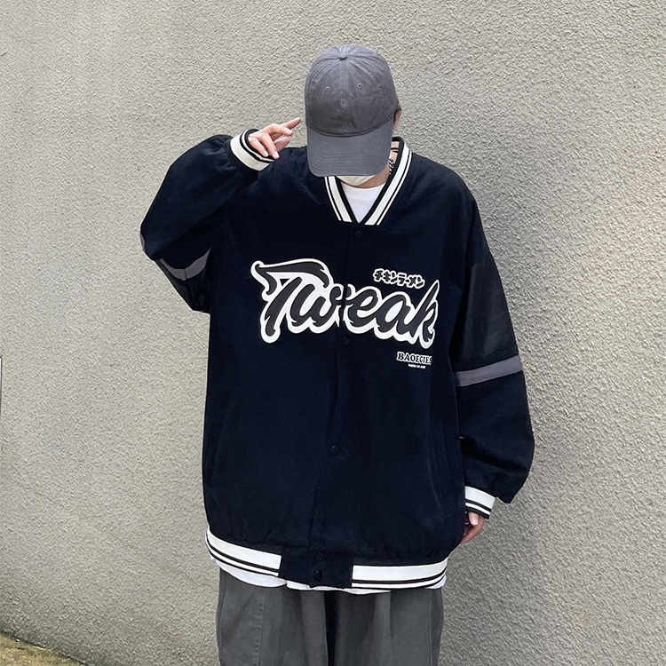 Thời trang áo khoác bóng chày nam giản dị Áo khoác bomber rời Nhật Bản NamTrend áo oversize