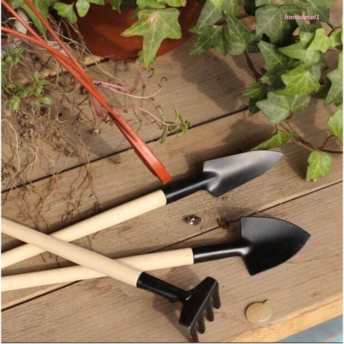 Bộ cuốc xẻng làm vườn mini 3 món | Bộ dụng cụ chăm sóc cây cảnh