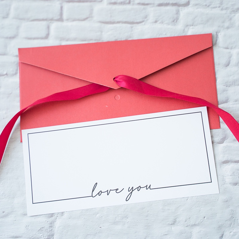 Phong bì thư kraft thắt nơ nhiều màu 17.5*12.8cm kèm thiệp phụ kiện quà tặng King9