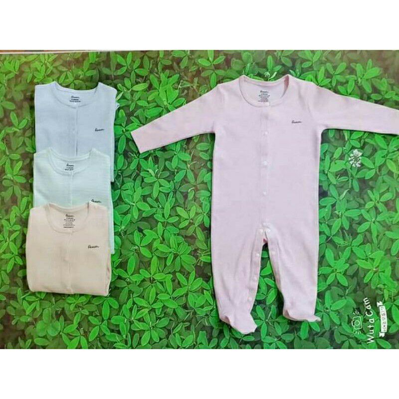 Avaler -  Body sơ sinh Avaler nỉ cotton có tất chân cho bé