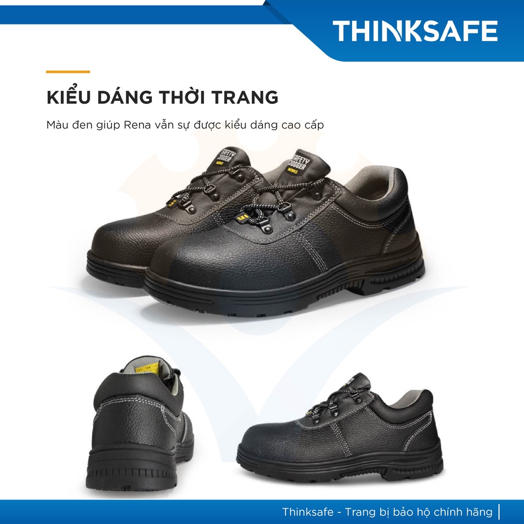 Giày Jogger Rena da thật chống đinh, chống nước Giày công trình thể thao thời trang cao cấp chính hãng - THINKSAFE