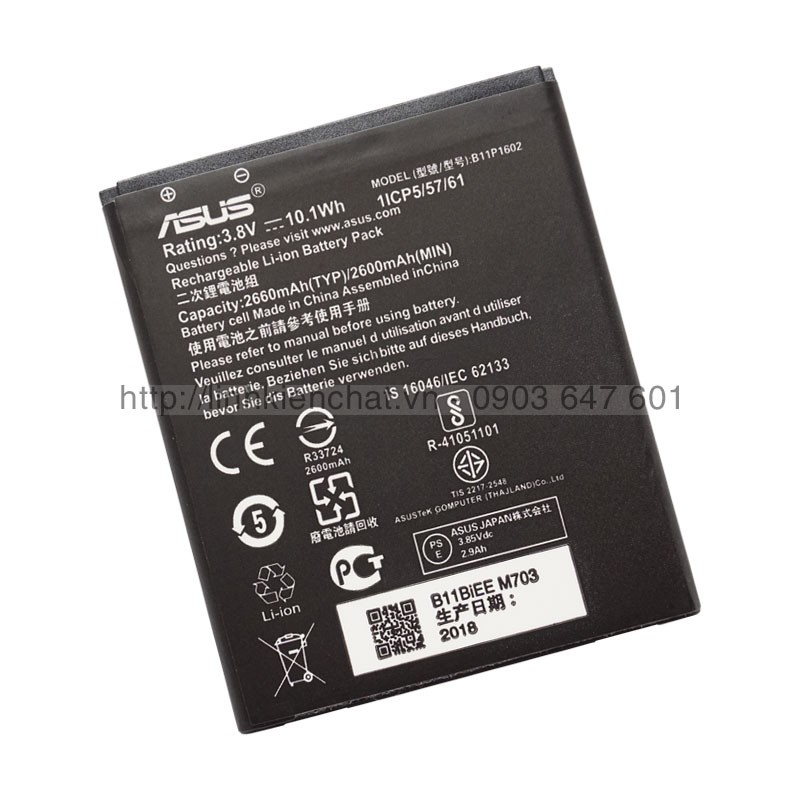 Pin Asus Zenfone 2 GO X00BD ZB500KG 2600mAh Zin - Hàng nhập Khẩu