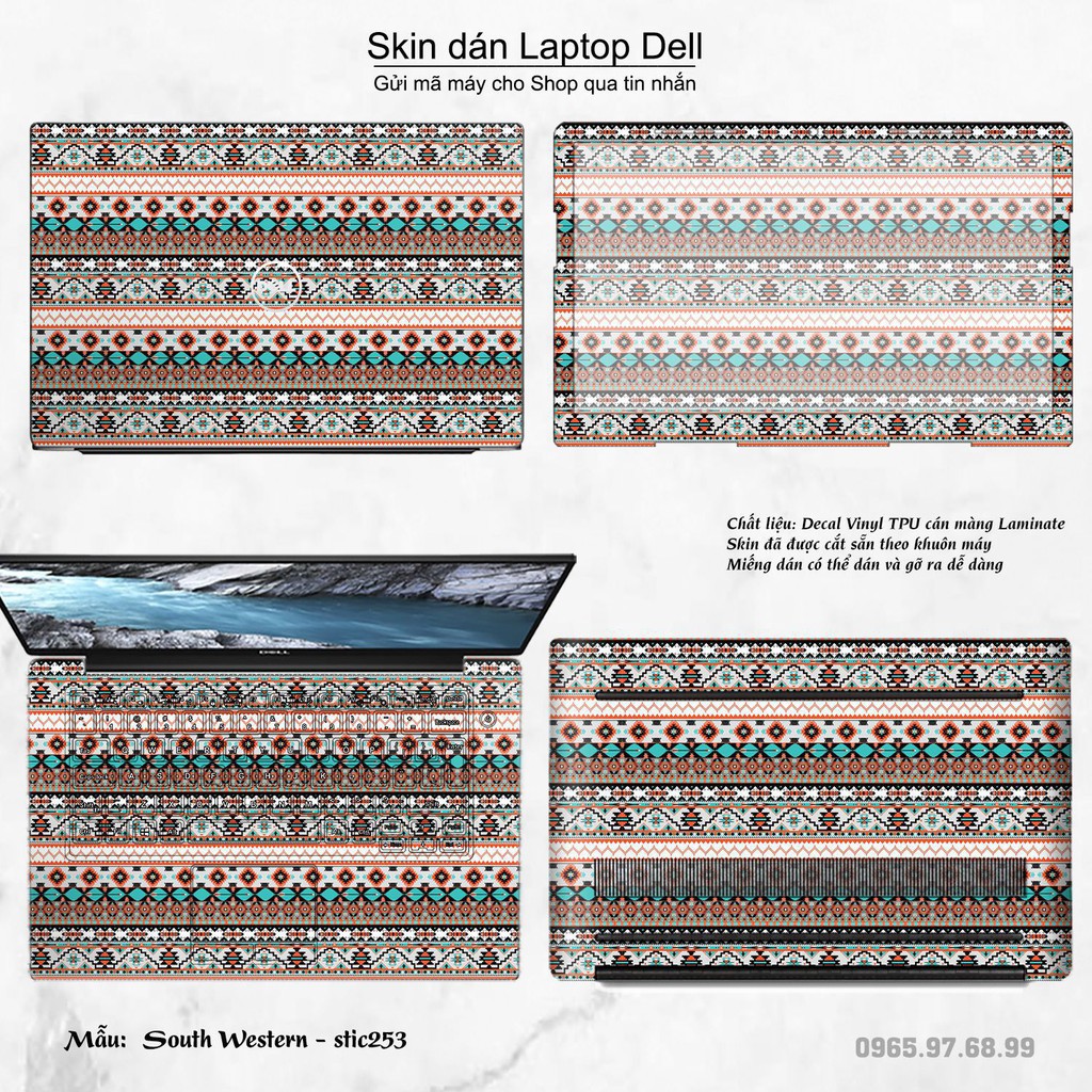 Skin dán Laptop Dell in hình South Western - stic253 (inbox mã máy cho Shop)