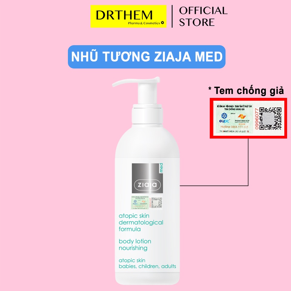 Nhũ Tương Ziaja Med Mượt Da Toàn Thân Ziaja Med Atopic Skin 400ml - Ziaja Med Atopy AZS - Dưỡng ẩm