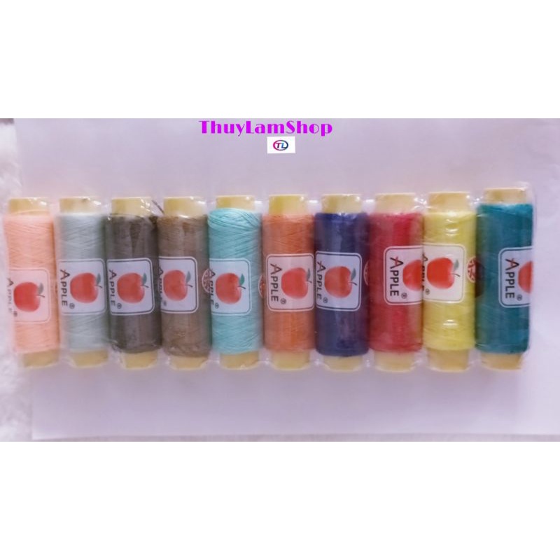 10 cuộn chỉ 10 màu may mặc, may quần áo tiện dụng trong gia đình