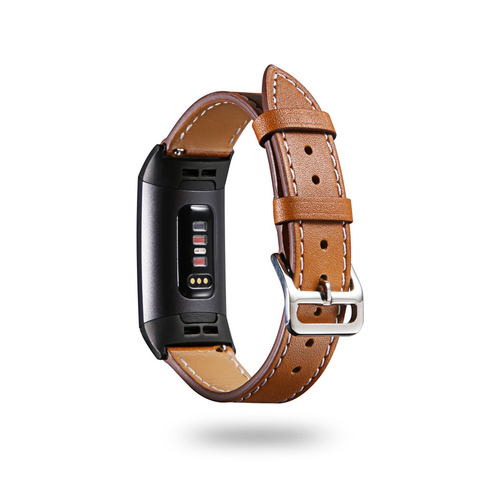 Dây đeo bằng da mềm thoáng khí cho đồng hồ thông minh Fitbit Charge 4 / Charge 3 / Charge 2