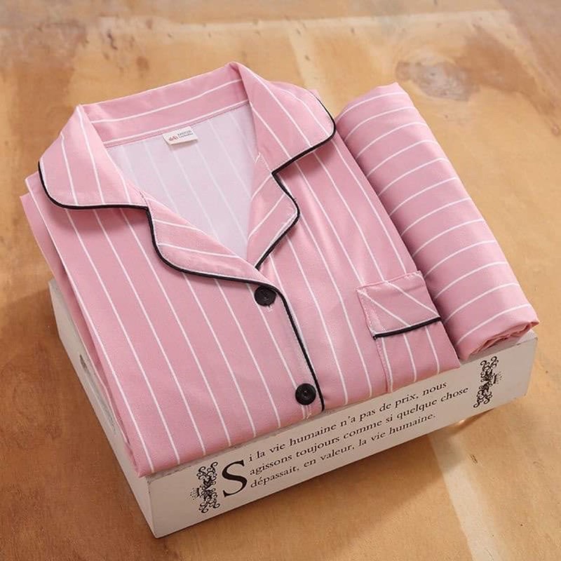 Bộ pijama áo dài quần dài