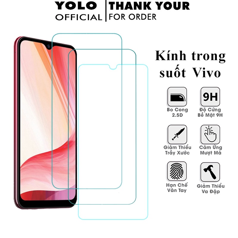 Cường lực Vivo Y19 Y11 Y12 Y15 Y17 U10 U20 Y5s Y50 Y30 Y20 Y20s Y3 Y91i V15 Pro Y93 Y91 Y91c Y95 Y1s Y90 Y12s