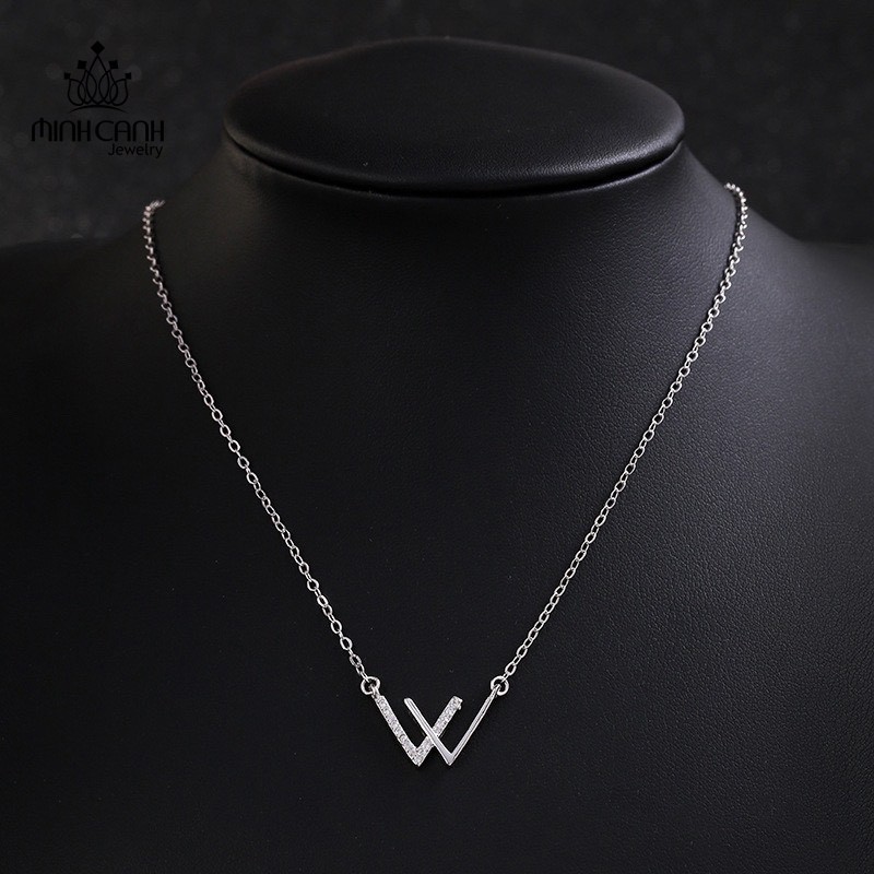 Dây Chuyền Nữ Mặt Chữ W Chất Liệu Bạc Ta Minh Canh Jewelry