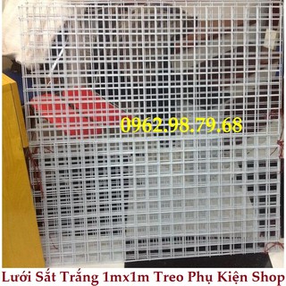 Giá Lưới Sắt Trắng 2 Chiếc 50x100Cm và Tay Cài 20 Chiếc 10Cm, 30 Chiếc 15Cm