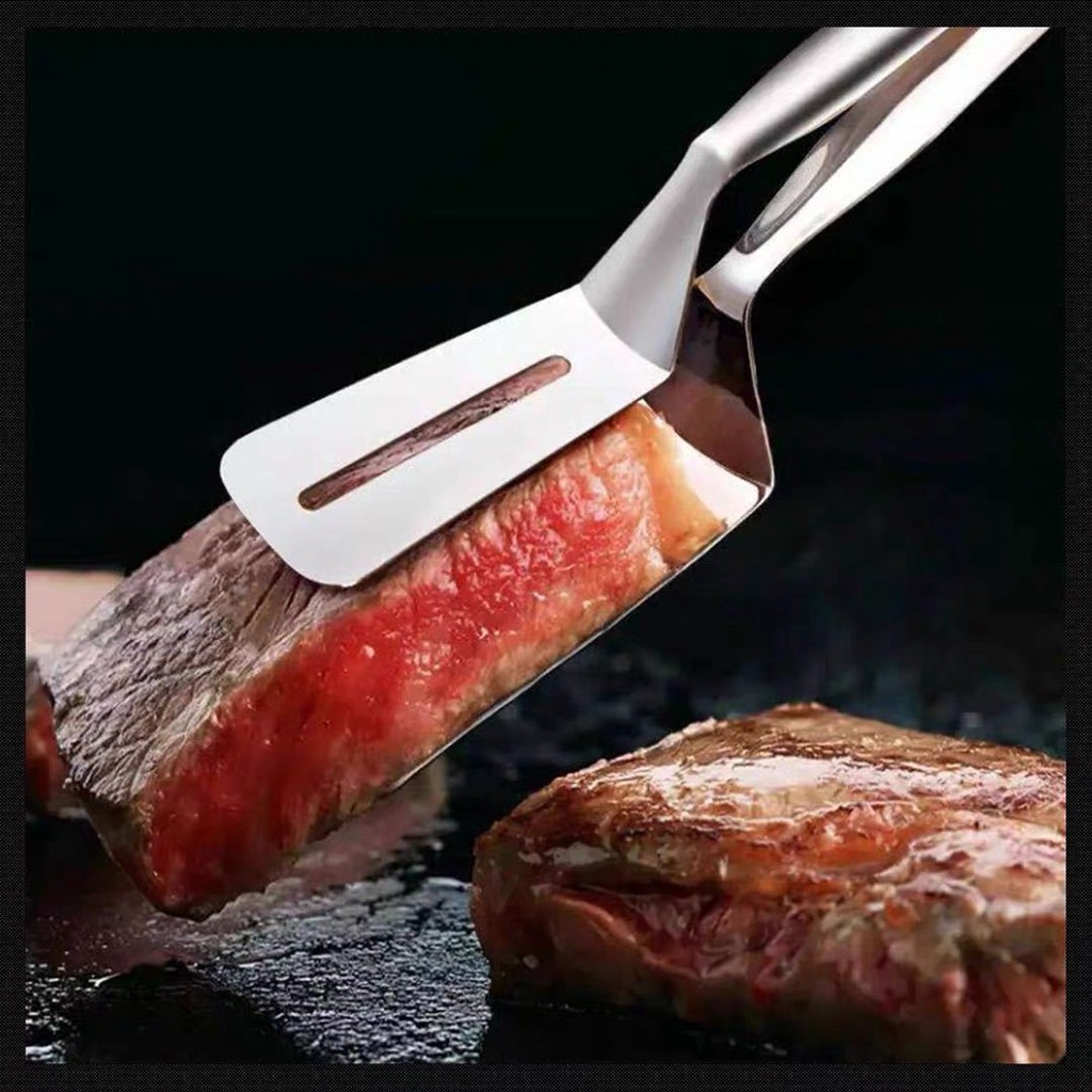 Kẹp Gắp Đồ Ăn, Kẹp Gắp Nóng Chiên Cá, Thịt Nướng Bằng INOX Cao Cấp An Toàn, Tiện Dụng.Đậu Đậu-GDTM