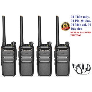 Bộ 4 Bộ đàm Motorola CP318-Cự ly liên lạc tối thiểu 1km trong nội thành -Siêu bền có đèn pin