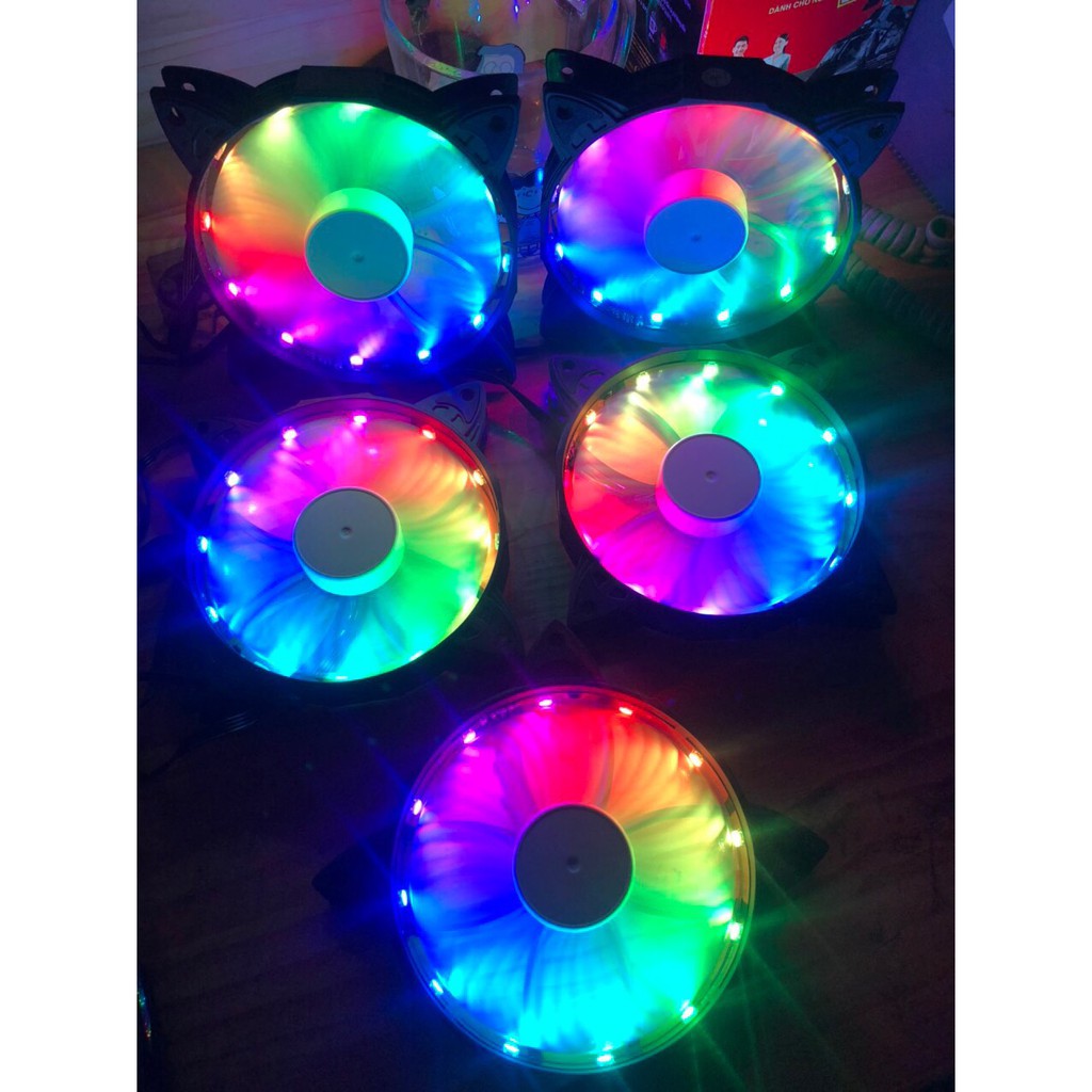 Fan led đơn RGB WM Star V3. quạt fan led không điều khiển, fan led đơn tự đổi màu