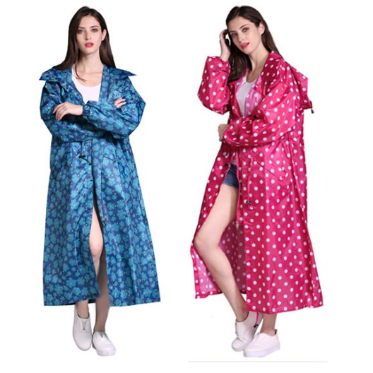 Áo Mưa Bít Hông Dây Kéo Bông Cho Nữ