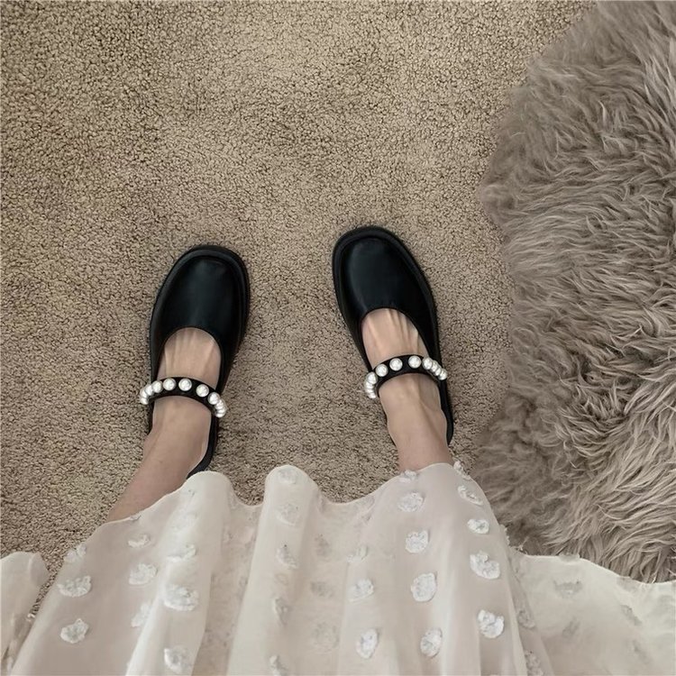 [ Mã 66CBSALE giảm 30K đơn 200K] Giày Đế Bằng Đính Ngọc Trai Xinh Xắn Dành Cho Nữ | BigBuy360 - bigbuy360.vn