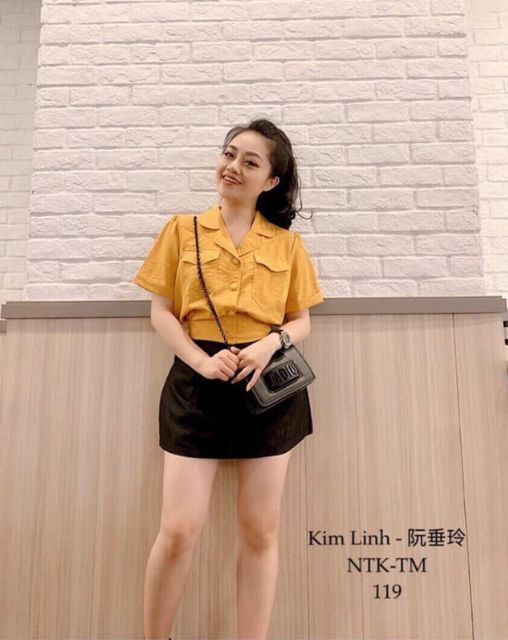 Mẫu Mới Siêu Phẩm Áo Croptop Cổ Vest