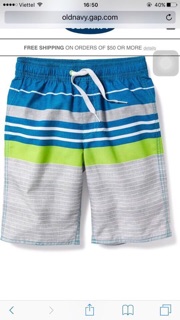 Quần bơi Olanavy sz 6/7y 12y