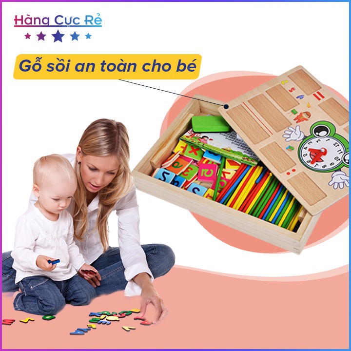 Bộ bảng vẽ gỗ cho bé học vẽ, học toán, có que tính cho bé trên 3 tuổi học đếm số Freeship Shop Hàng Cực Rẻ