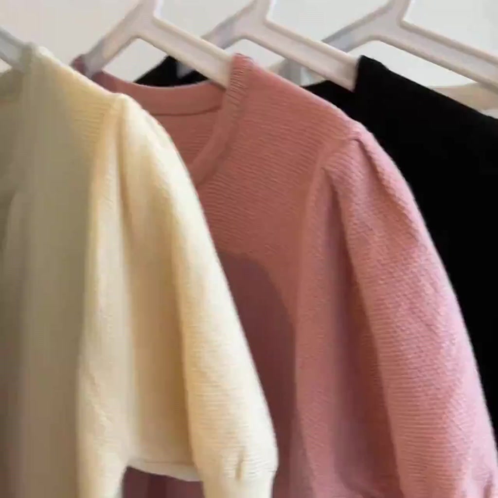 Áo Len Tay Ngắn Cổ Tròn Phong Cách Hàn Quốc Mới Cho Nữ | BigBuy360 - bigbuy360.vn