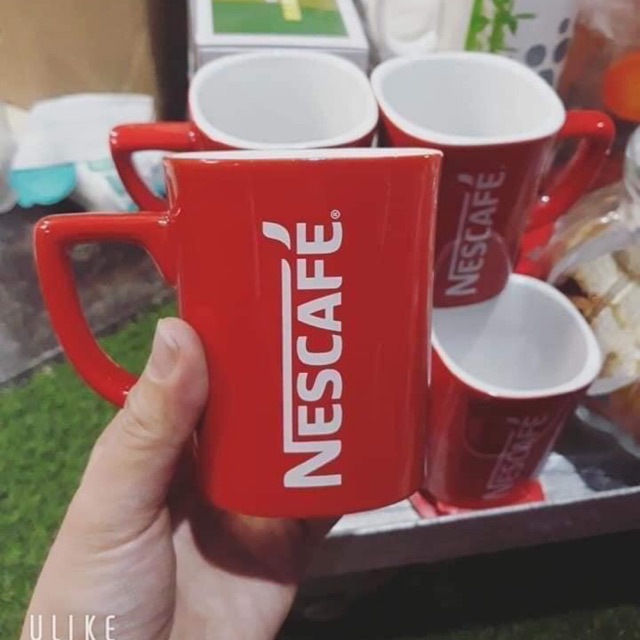 Ly sứ đỏ Nescafe