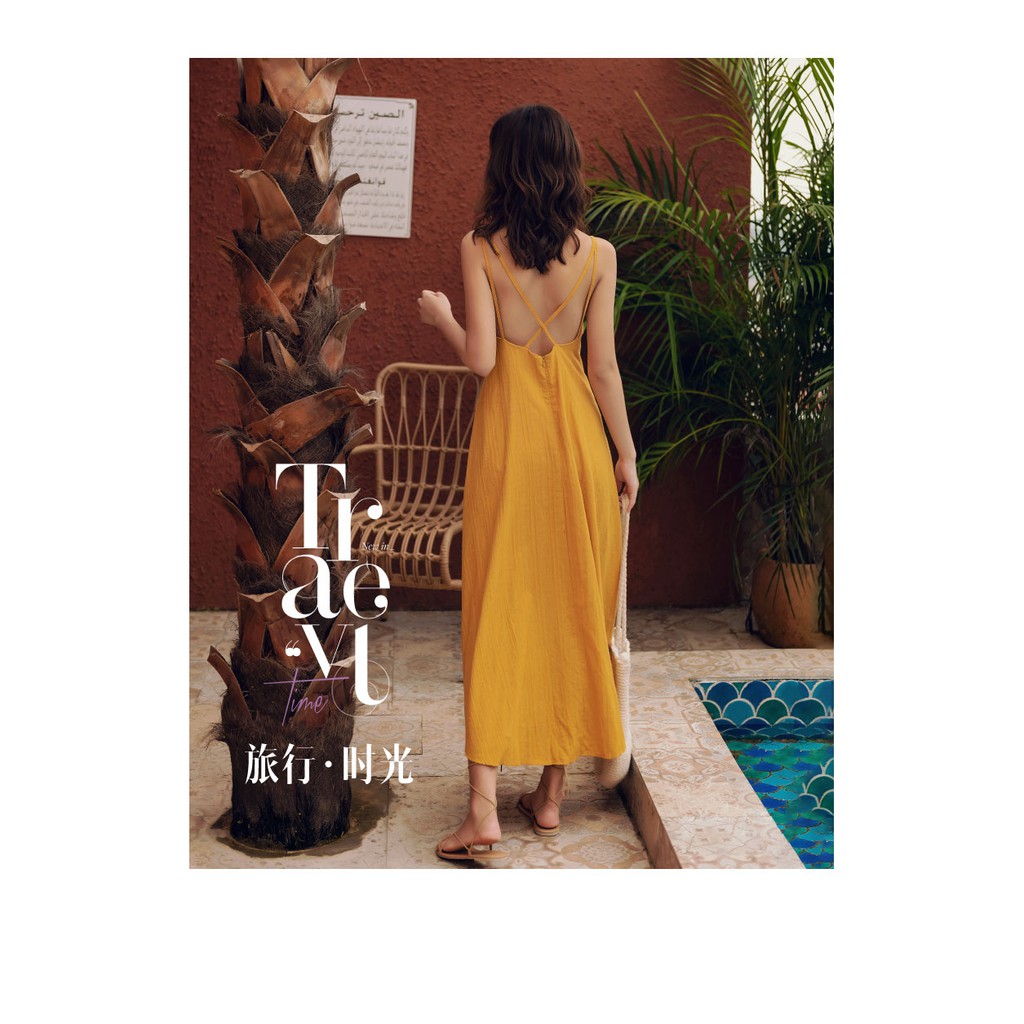 VÁY BOHEMIAN VINATGE TRƠN MÀU MAXI