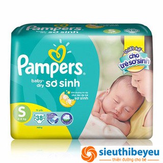 Bỉm dán Pampers S38+4/M34+4/L32/XL28