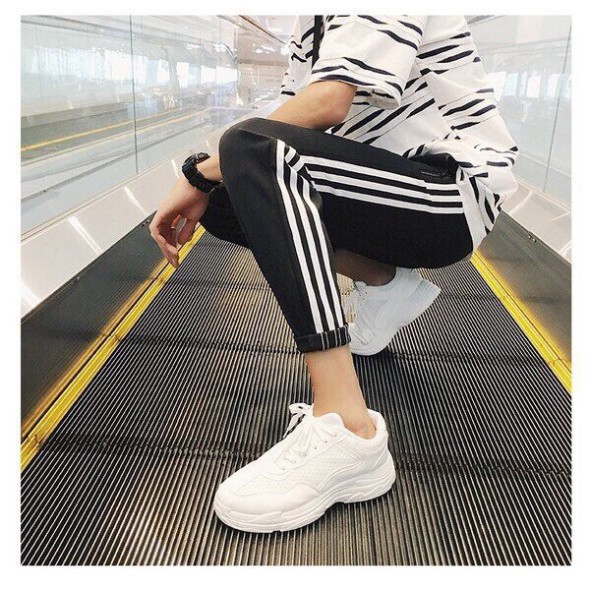 Quần thể thao nam nữ nỉ dày dặn 3 sọc Jogger TF4 | BigBuy360 - bigbuy360.vn