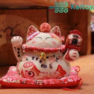 Mèo May Mắn Chiêu Tài Lộc, Quà Tặng May Mắn 16cm KEITOP MANEKI-018