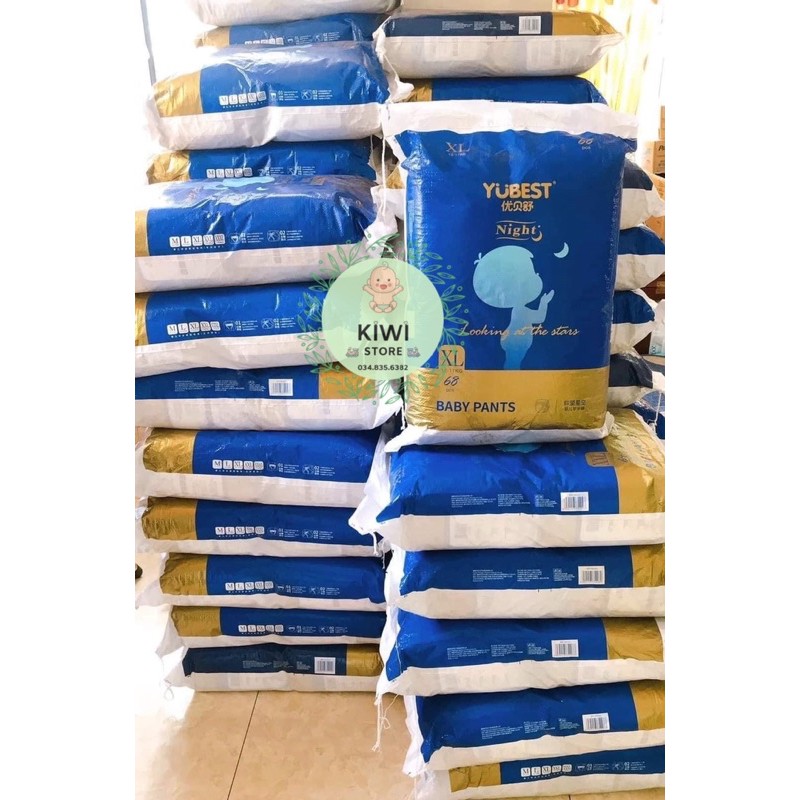 Bỉm Yubest Night nội địa bản cao cấp size M76, L72, XL68, XXL64, XXXL60
