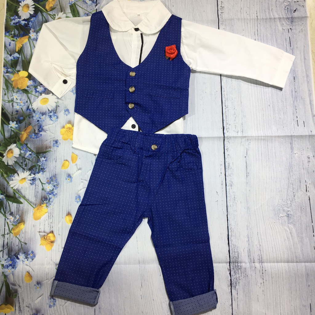 [THANH LÝ] - Set bộ gile vest rời cho bé trai, size lớn, chất vải mỏng, phù hợp mùa hè, phong cách nam tính | MB13