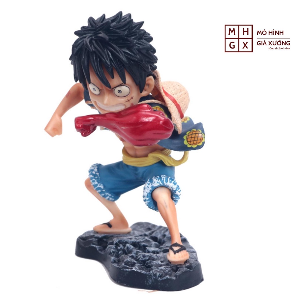 Mô hình One Piece Luffy 2 tay thay thế cao 11cm trạng thái chiến đấu  , figure mô hình anmie one piece luffy