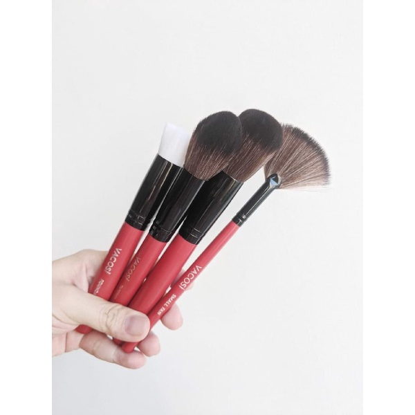 Hộp cọ My darling 6 cây VACOSI MY DARLING TRAVEL BRUSH SET 6 PCS (RED)