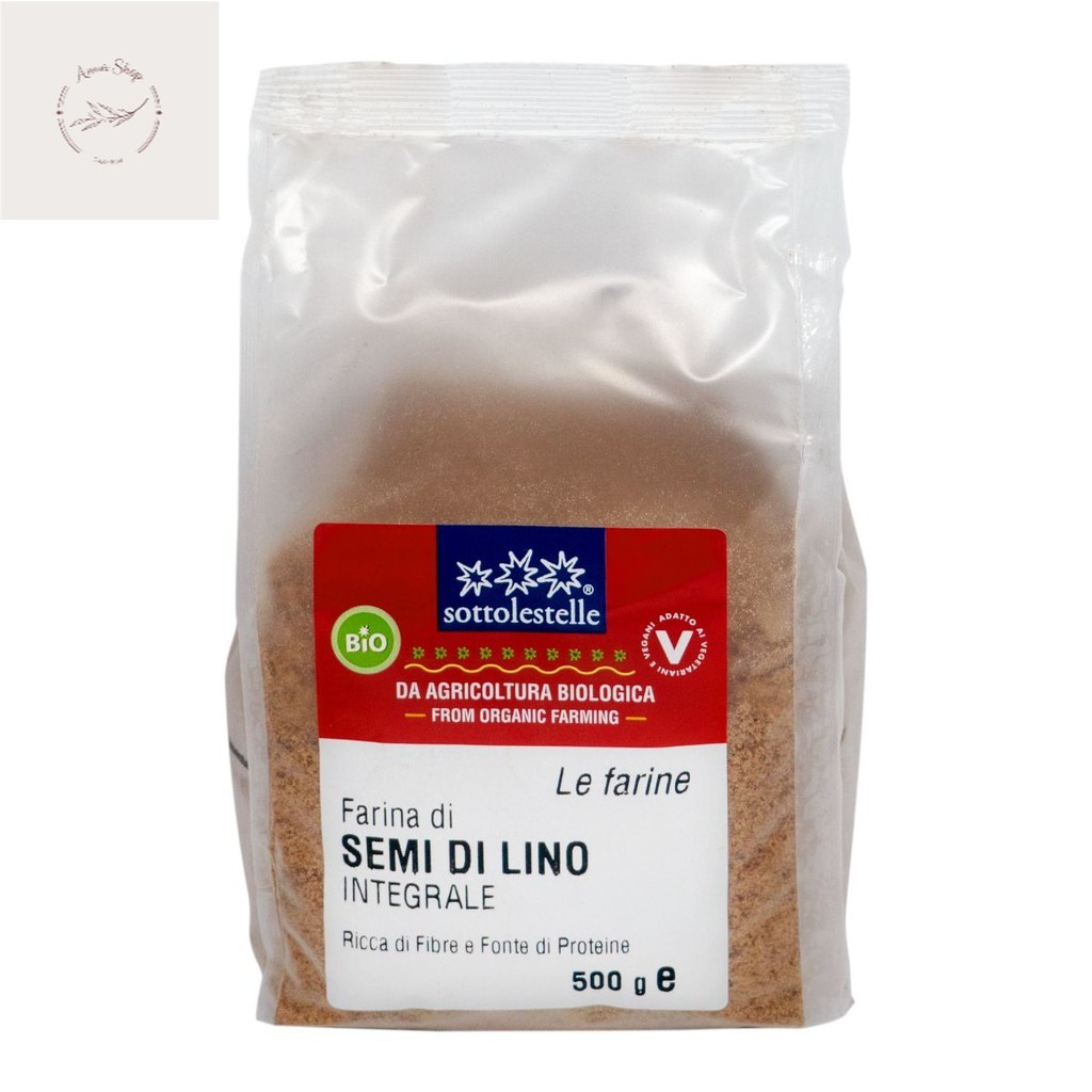Anna shop# Bột hạt lanh nguyên cám hữu cơ Sottolestelle 500g #